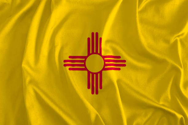 ニュー メキシコ州の背景、魔法の土地の旗 - new mexico flag ストックフォトと画像