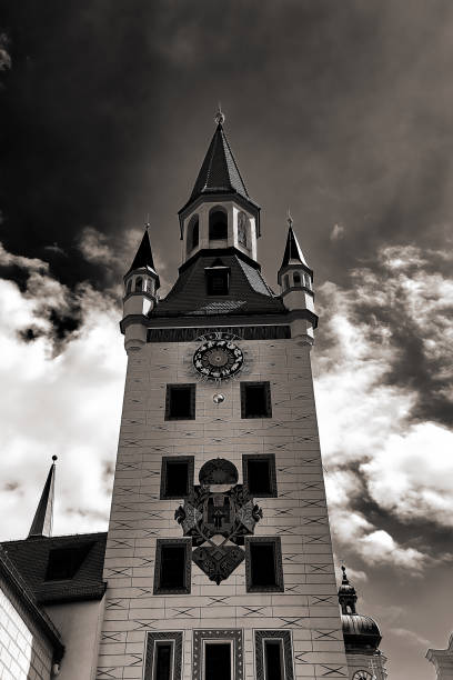 istock Tower of the Old Town Hall with Clock in Munich 966225154
