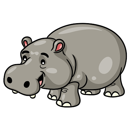  Ilustración de Dibujos Animados De Hipopótamos Lindo y más Vectores Libres de Derechos de Agua