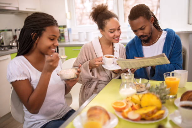 istock Afro American family on morning 966230634