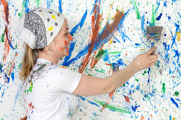 istock Woman painting 96623619