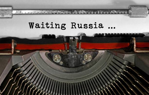 istock Waiting Russia text written with an old typewriter 966238312
