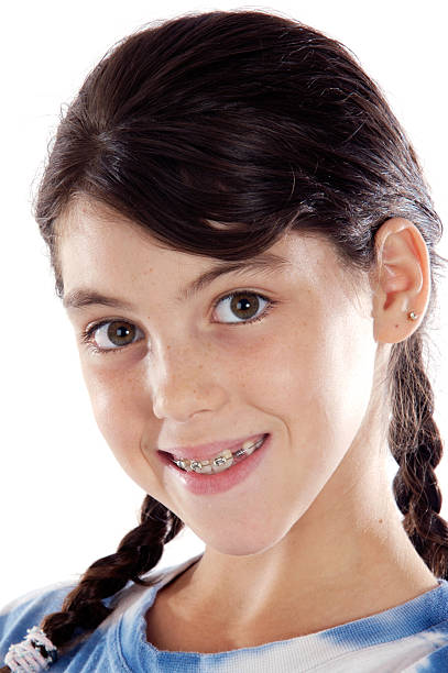 istock Adorable girl with braces 96623837