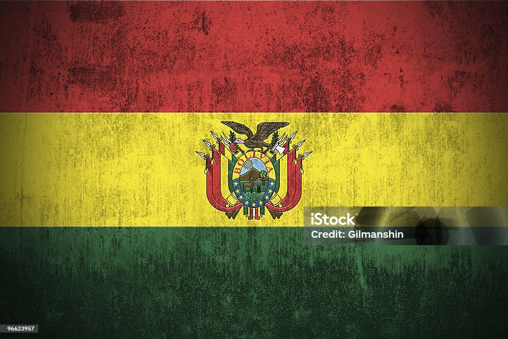 Grunge Bandeira da Bolívia - Foto de stock de Bandeira royalty-free