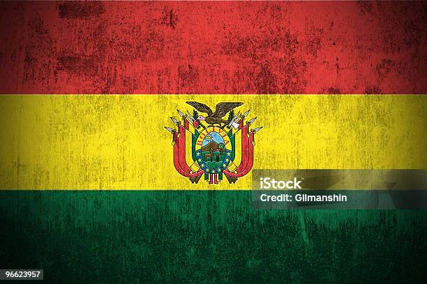 Foto de Grunge Bandeira Da Bolívia e mais fotos de stock de Bandeira - Bandeira, Bolívia, Sujo