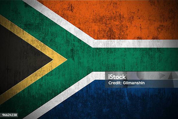 Grunge Bandiera Del Sud Africa - Fotografie stock e altre immagini di Bandiera - Bandiera, Chiazzato, Composizione orizzontale