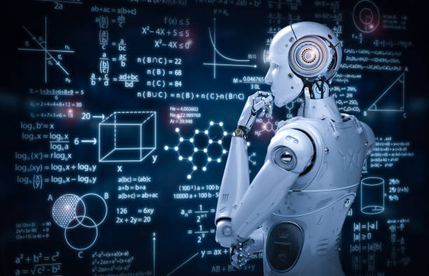 Robot With Education Hud Stock Photo - Download Image Now - Artificial  Intelligence, Machine Learning, Robot - iStock