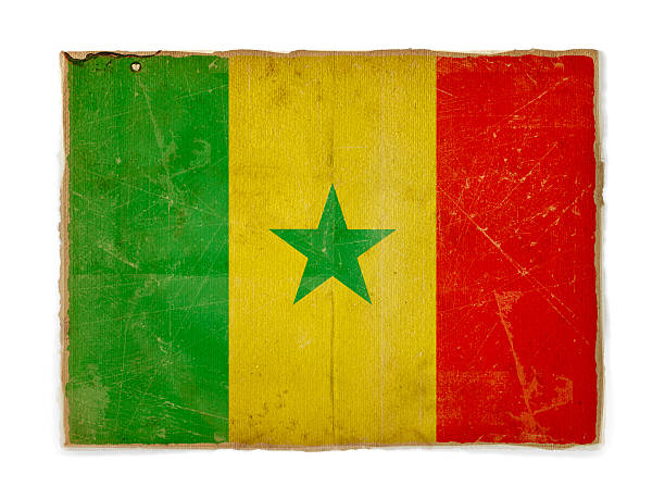 bandeira de grunge do senegal - senegal flag dirty africa - fotografias e filmes do acervo