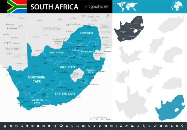 Vector illustration of 09 - South Africa - Murena Infographic Short 10