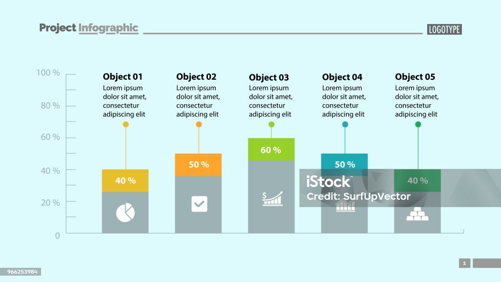Five Columns Slide Template Stock Illustration - Download Image Now ...