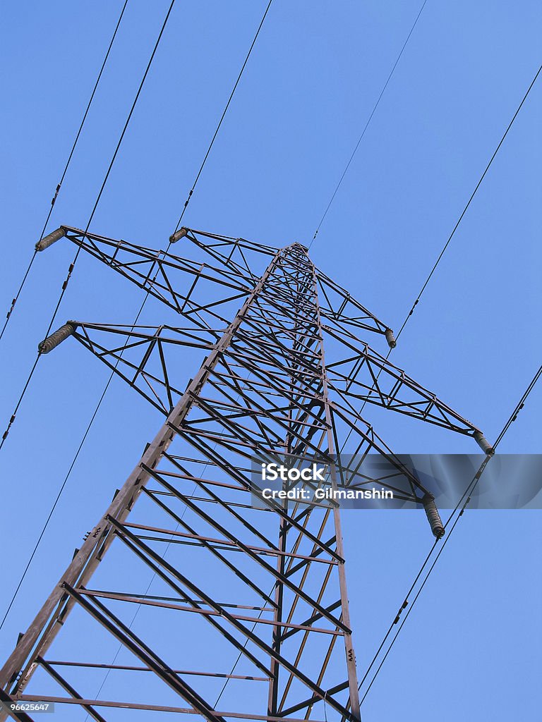 High voltage tower. - Lizenzfrei Bauen Stock-Foto