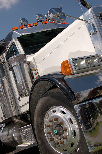istock Black and white truck 96625731