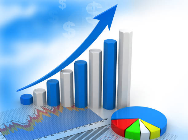 istock Stock Market Graph and business Bar Chart 966268128