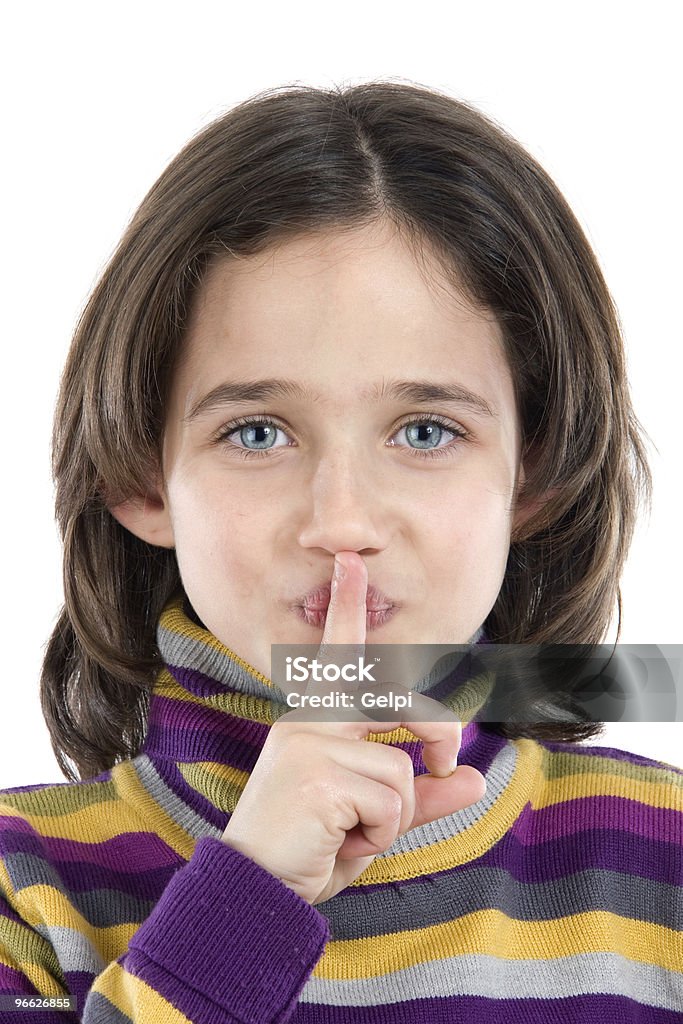 Hübsche Mädchen Stille bestellen - Lizenzfrei Blaue Augen Stock-Foto