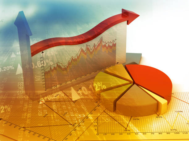 istock Stock Market Graph and business Bar Chart 966271220