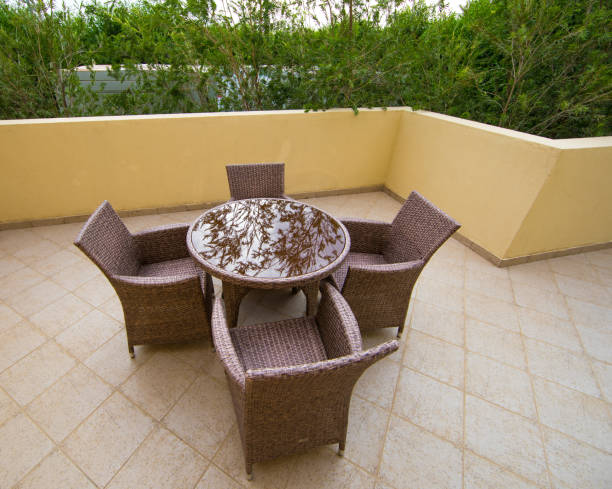 istock a table with chairs Outdoor restaurant 966272336