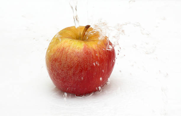 istock Fresh  apple with drops of water. 96627523