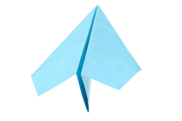 istock Color paper airplanes on white background. 966276412
