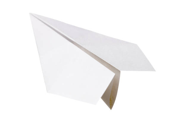 Paper airplane  isolated on white background Paper airplane  isolated on white background gliding photos stock pictures, royalty-free photos & images