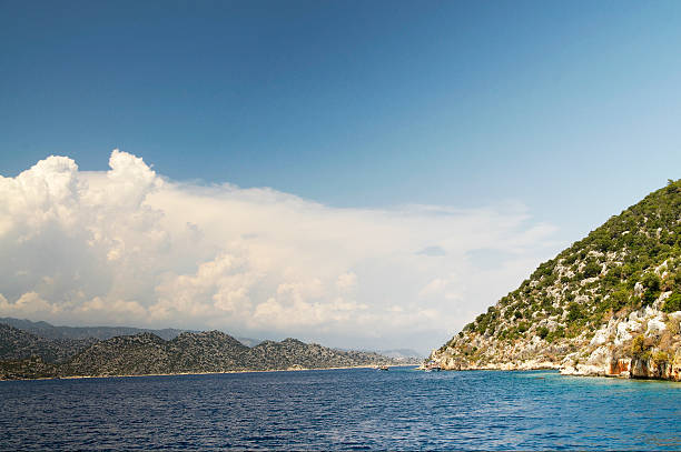istock Blue sky clouds and wonderful sea. 96627985