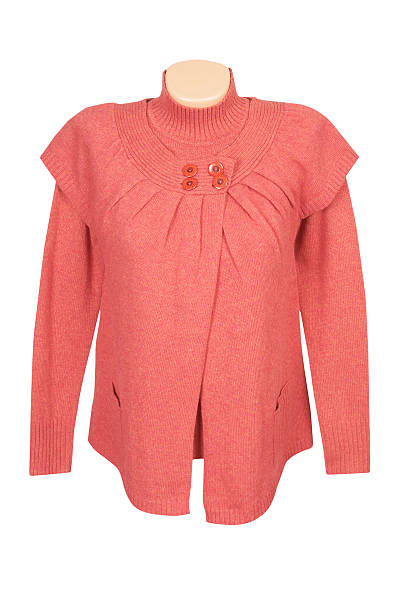 istock Elegant  red  tunic and sweater on a white. 96628303