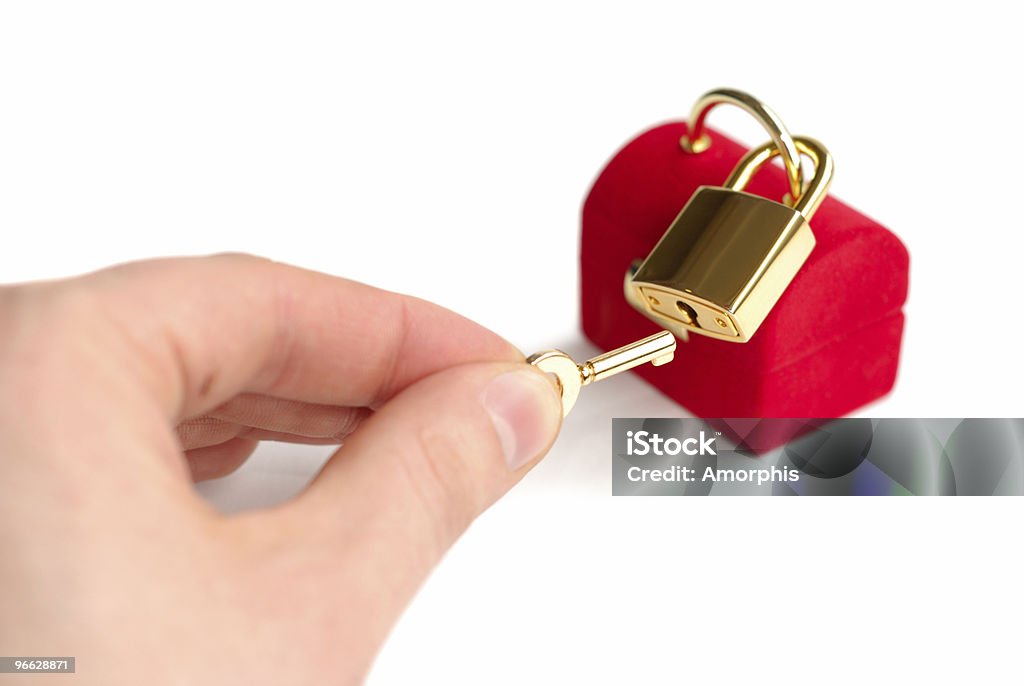 Desbloqueo presente caja - Foto de stock de Abrir con llave libre de derechos