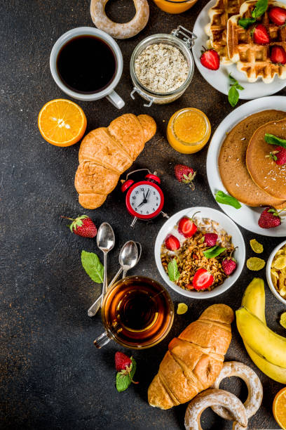 istock Various morning breakfast food 966294240