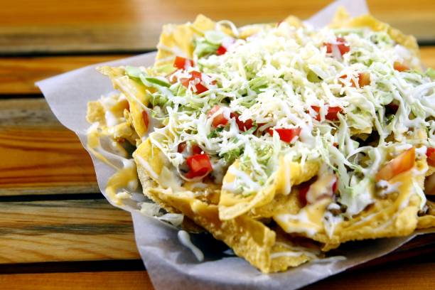 istock Plate of freshly made nachos 966299126