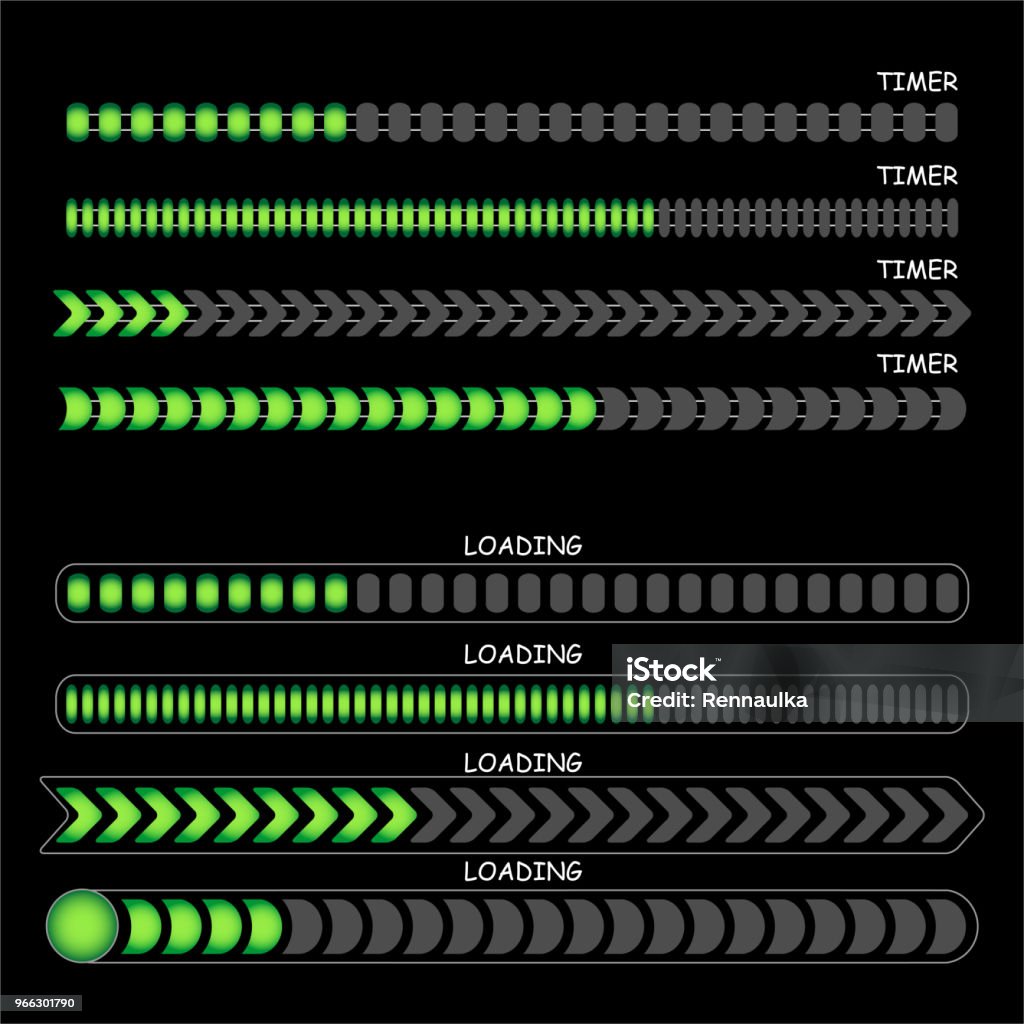 Vector Loading Signs And Timer Signs Stock Illustration - Download ...