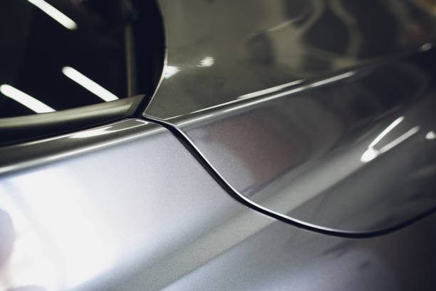 istock The damaged car paint silver 966301914