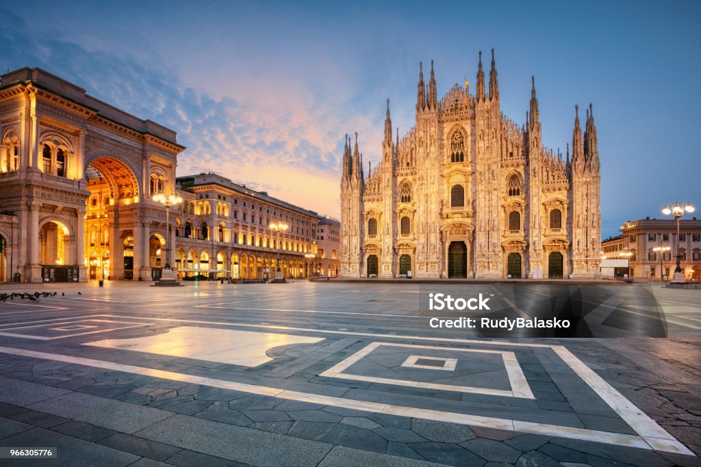 Milan. Cityscape image of Milan, Italy with Milan Cathedral during sunrise. Milan Stock Photo