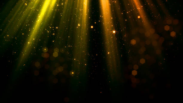 istock 3D rendering of smoothly falling particles and bokeh from the stream of soft top light 966306398