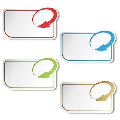 Reload Labels Vector Labels With Reload Arrow Button Stock Illustration - Download ...