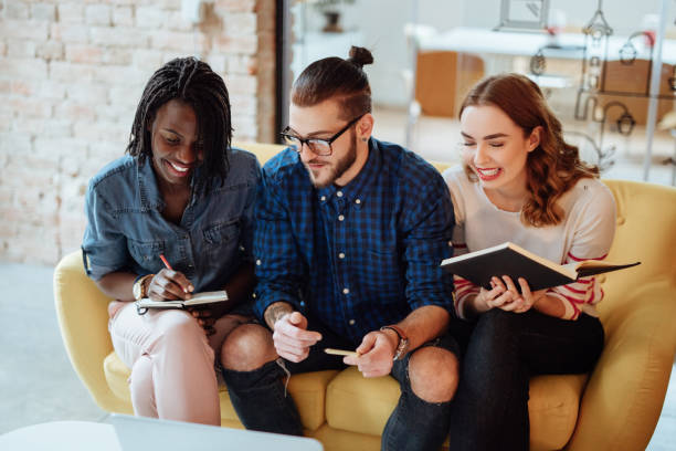 istock Group of people working on their lunch break 966322226