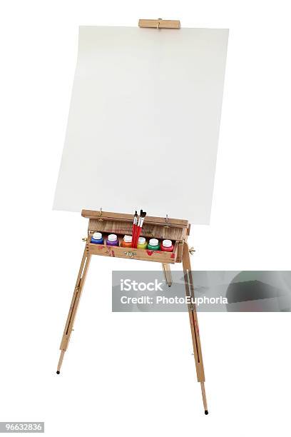 School Art Easel Stock Photo - Download Image Now - Art, Artist, Artist's Canvas