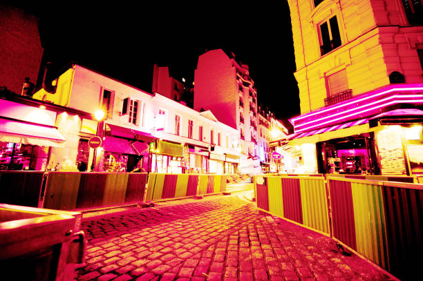 istock Empty Montparnasse Street At Night 966331816