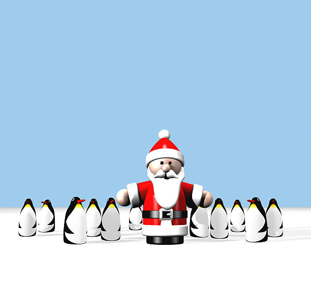 istock Santa and the penguins 96633827