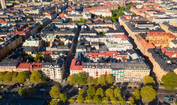 istock Flying over central Stockholm, Odenplan 966338640
