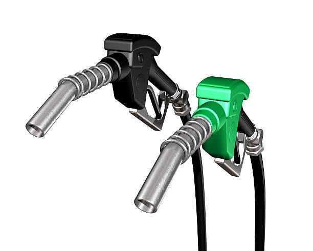 istock Diesel and Gasoline pump nozzles 96634009