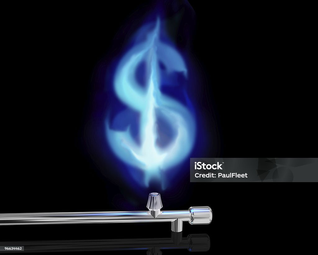 O custo de gás - Royalty-free Símbolo do Dólar Foto de stock