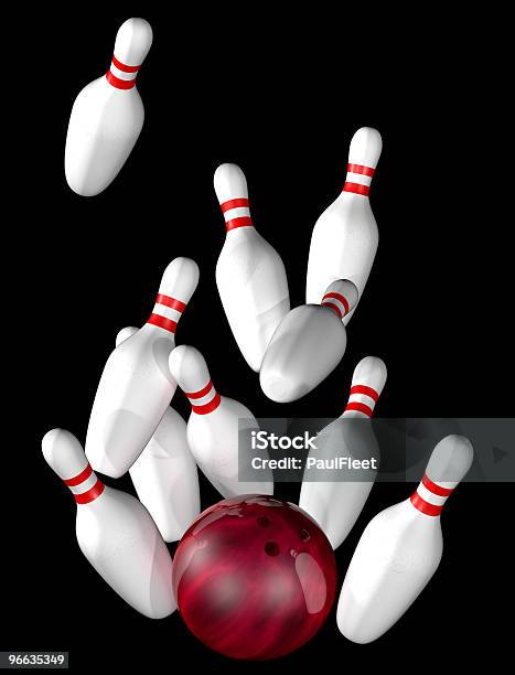 Jogada De Bowling - Fotografias de stock e mais imagens de Jogada de Bowling - Jogada de Bowling, Pino de Boliche, Atividade Recreativa