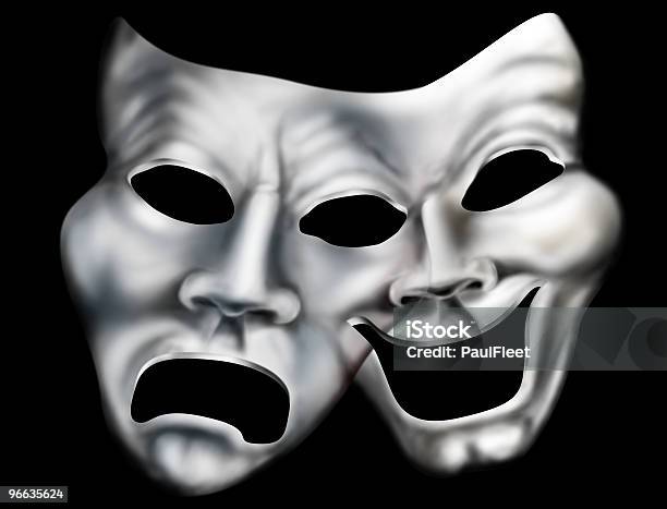 Merging Theater Masks Stock Photo - Download Image Now - Acting - Performance, Actor, Bizarre