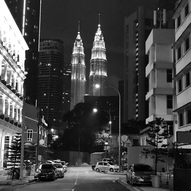 Petronas Tower Kuala Lumpur BW