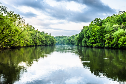 Chattahoochee River in Atlanta on a cloudy day