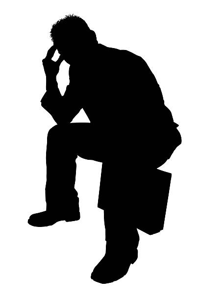 istock Silhouette With Clipping Path of Man Thinking 96636830