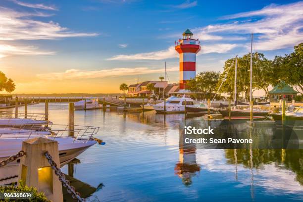 Hilton Head South Carolina Stock Photo - Download Image Now - Hilton Head, South Carolina, Lighthouse