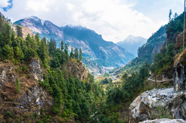 istock Mountain road in the mountains of Nepal. 966370242
