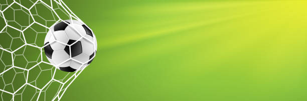 サッカーの目標グリーン背景ベクトル - 世界スポーツ選手権点のイラスト素材／クリップアート素材／マンガ素材／アイコン素材