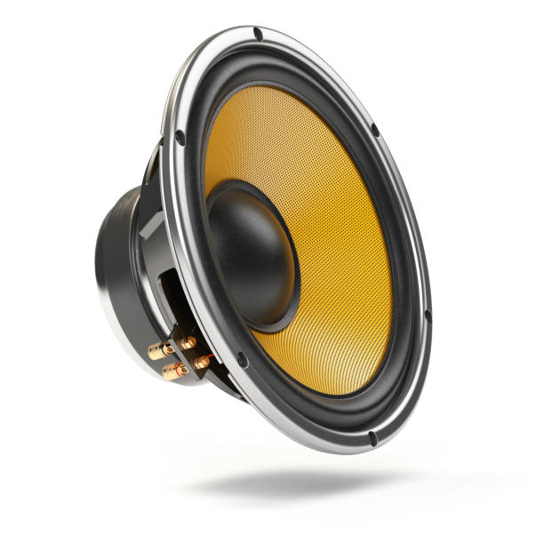 istock Loudspeaker.  Multimedia acoustic sound speaker isolated on white  background. 966374298