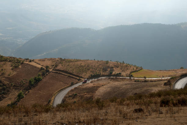 istock mountain valley and blue sky with clouds, huehuetenango, Guatemala 966374764